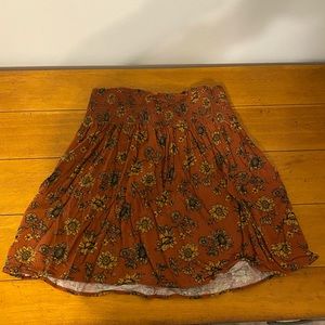 Sunflower print mini skirt